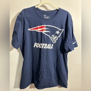 Women’s XXL The Nike Tee Navy Blue New England Patriots T Shirt Round Neck